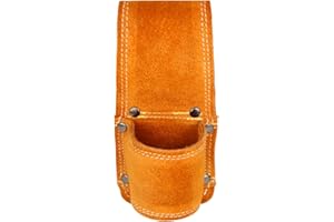 SANSEENIA Hammer Holster, Hammer Holder for Tool Belt, Hatchet Holster with Belt Loop, Axe Hammer Loop for Belt, Multi Tool Hammer Holder, Small Hammer Hatchet Carrier Holster (Brown - One Hole)