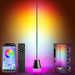 Keepsmile Smart RGB LED Corner Floor Lamp,172 LEDs