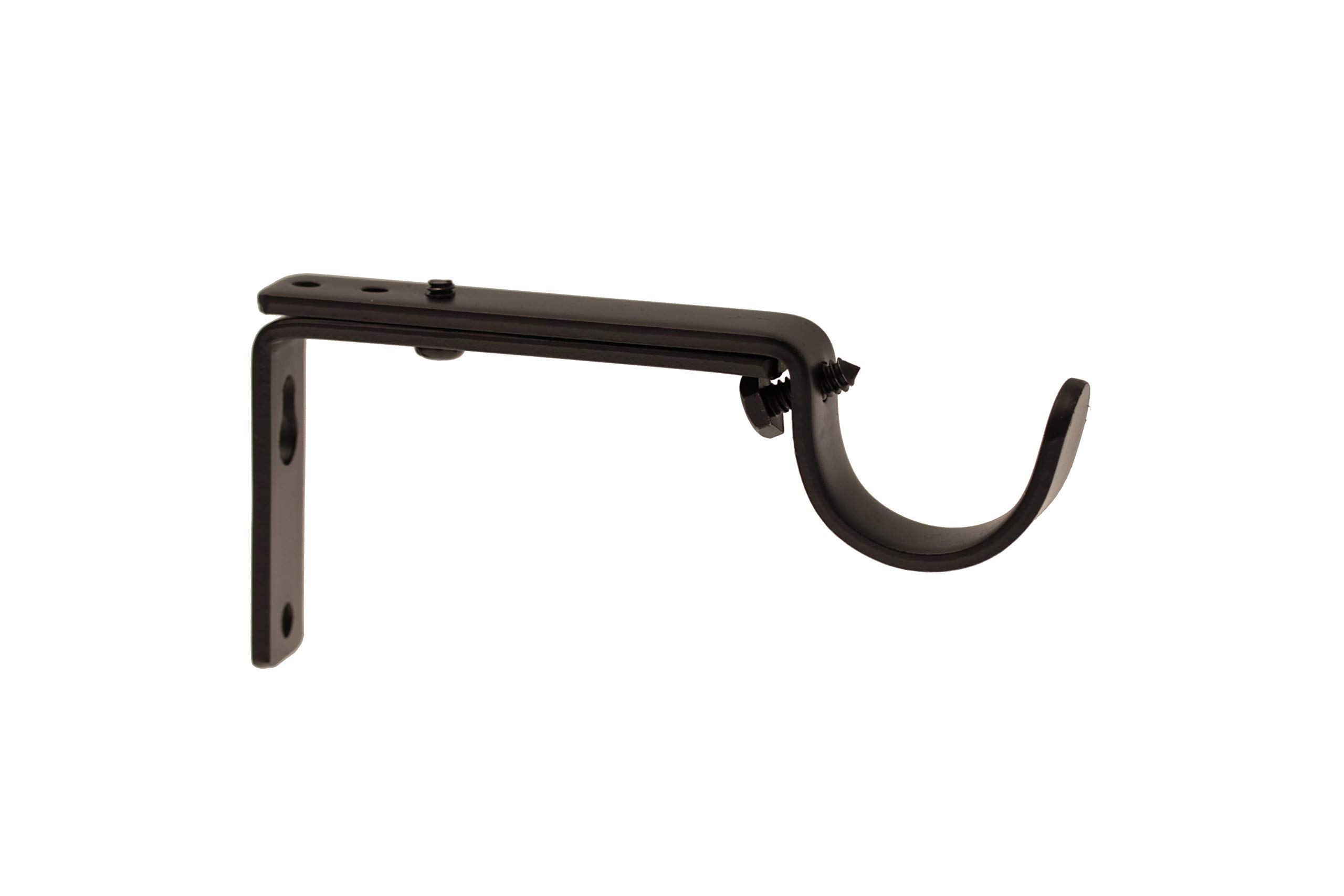 Ateliers28 Chromo T10070325-28 Adjustable Open Brackets (from 9.5 to 14 cm), Satin Black Color