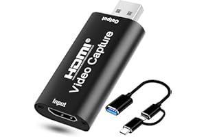 HDMI Video Capture Card, Cam Link Card Game Capture Card Audio Capture Adapter HDMI to USB 2.0 Record Capture Device