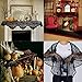 N&T NIETING 80 X 20inch Black Lace Cobweb Fireplace Scarf Mysterious + Stretch Spiderweb for Halloween Party Fireplace Door Window Decoration
