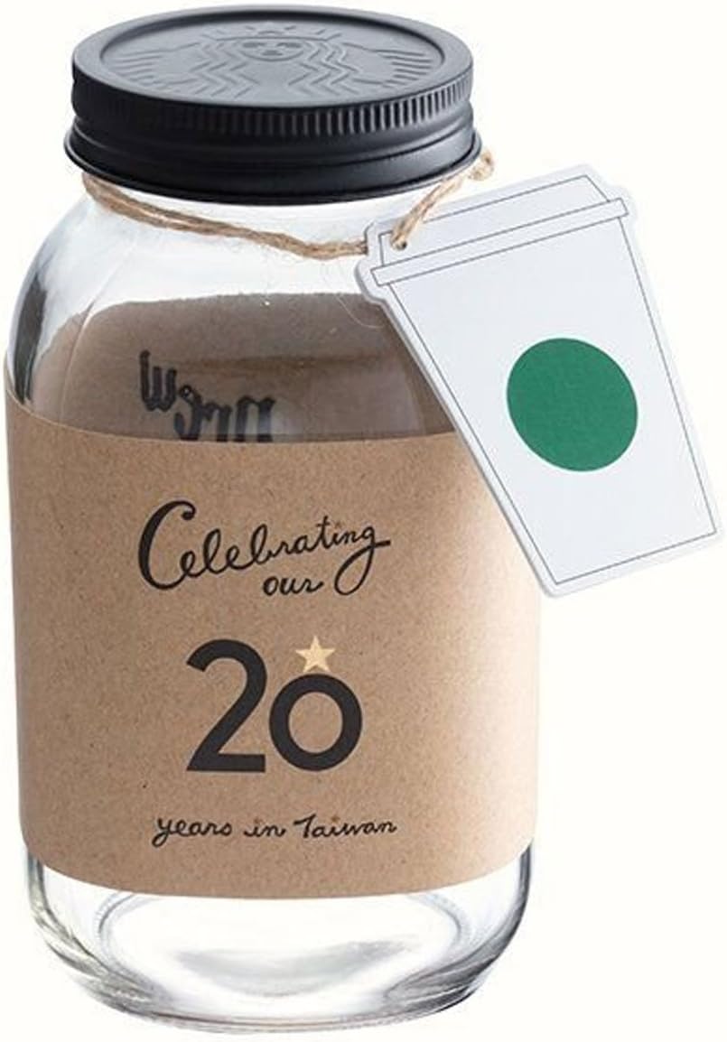 Amazon Starbucks スターバックス スタバ 保存容器 食器 ロゴ 硝子 硝子 キャニスター 透明 クリア ブラック 台湾starbucks 周年 インテリア 豆入れ コーヒー 海外限定 保存容器 キャニスター オンライン通販