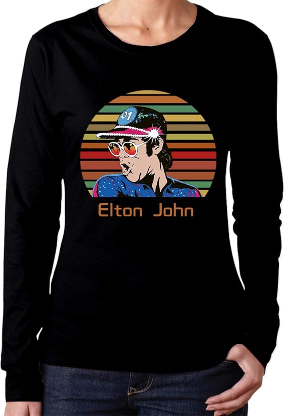 Elton Farewell Tour Yellow Brick John Long Sleeve Women Top