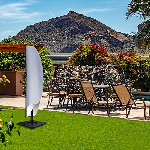 OKPOW Abdeckung für Ampelschirm, Gardenline Sonnenschirm Schutzhülle 3m mit Reißverschluss, wasserdichte Abdeckung für… – Bild 6