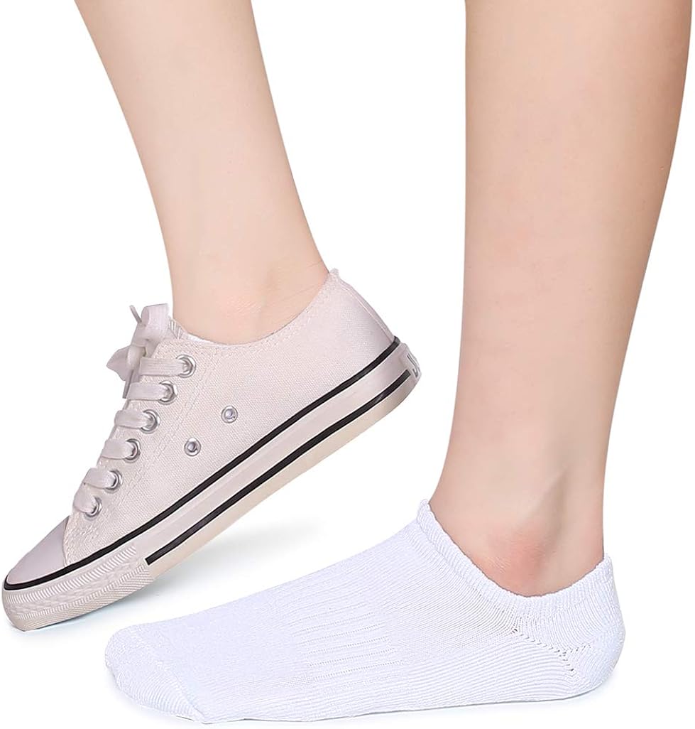 Henwarry Thick Cushion Athletic Running Low Cut Non Slip Sport No Show Socks for Women-6 Pack at  Women’s Clothing store