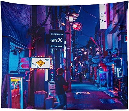 Westlake Art - Alleyway Neon - Wall Hanging Tapestry - Picture Photography Artwork Home Decor Living Room - 68x80 Inch (4E35-D9661)