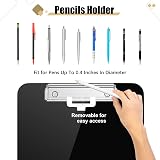 Hongri Plastic Clipboard with Pen Holder 12.5 x 9 in Pack of 6 Black view 2