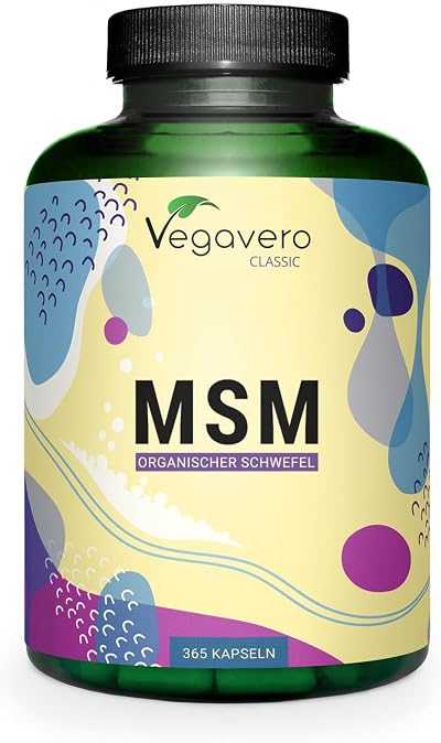 Vegavero MSM Capsules 2000 mg Organic Sulfur 365 Vegan Non-GMO