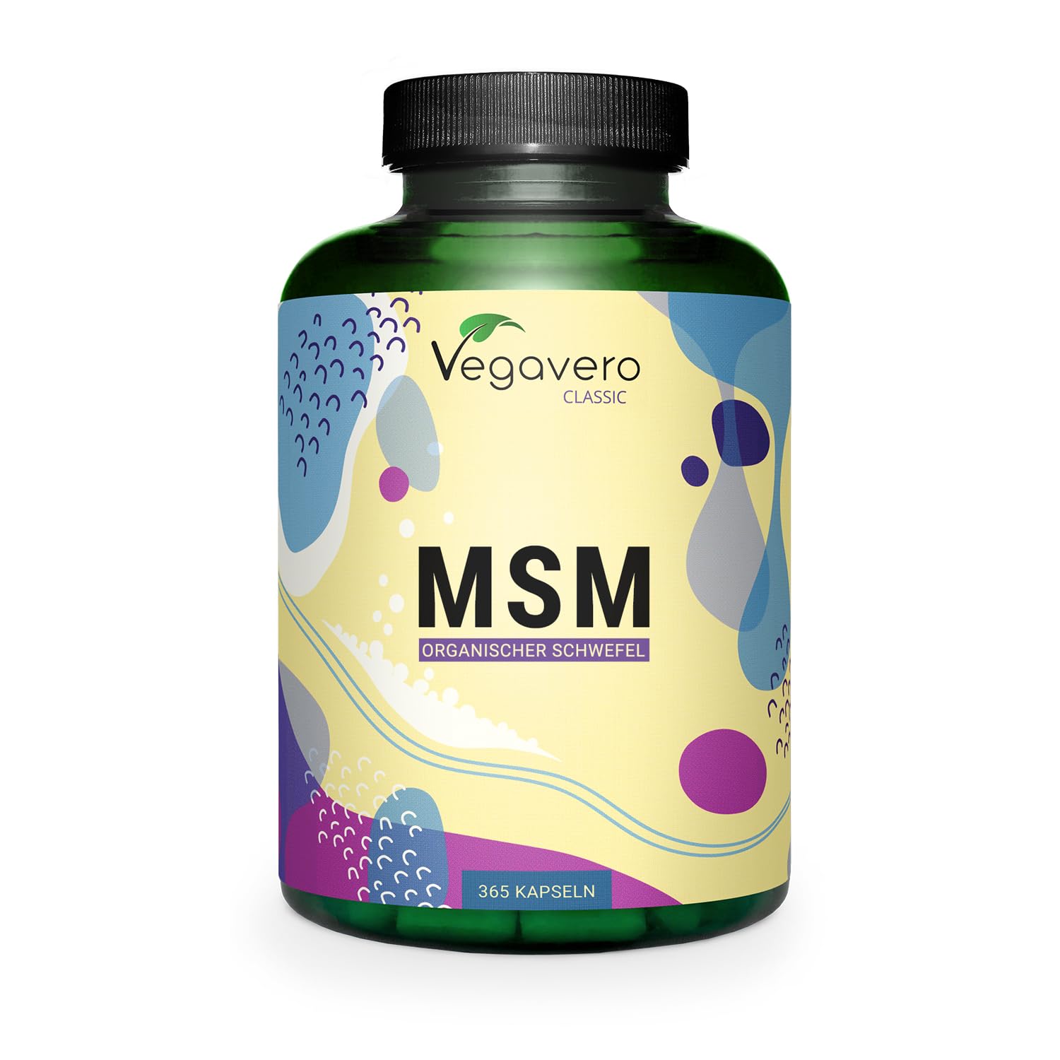 Vegavero MSM Capsules 2000 mg | Distilled Organic Sulphur | NO Additives & Non-GMO | Lab-Tested Methylsulfonylmethane Supplements | 365 Pills | Vegan