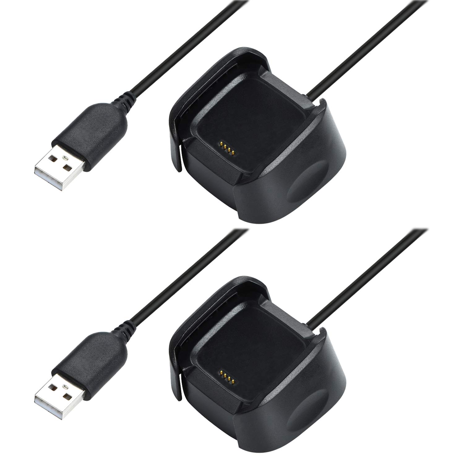 VFAN 2-Pack Charger Dock Stand for Fitbit Versa/Versa Lite/Versa SE Charging Cord Cable