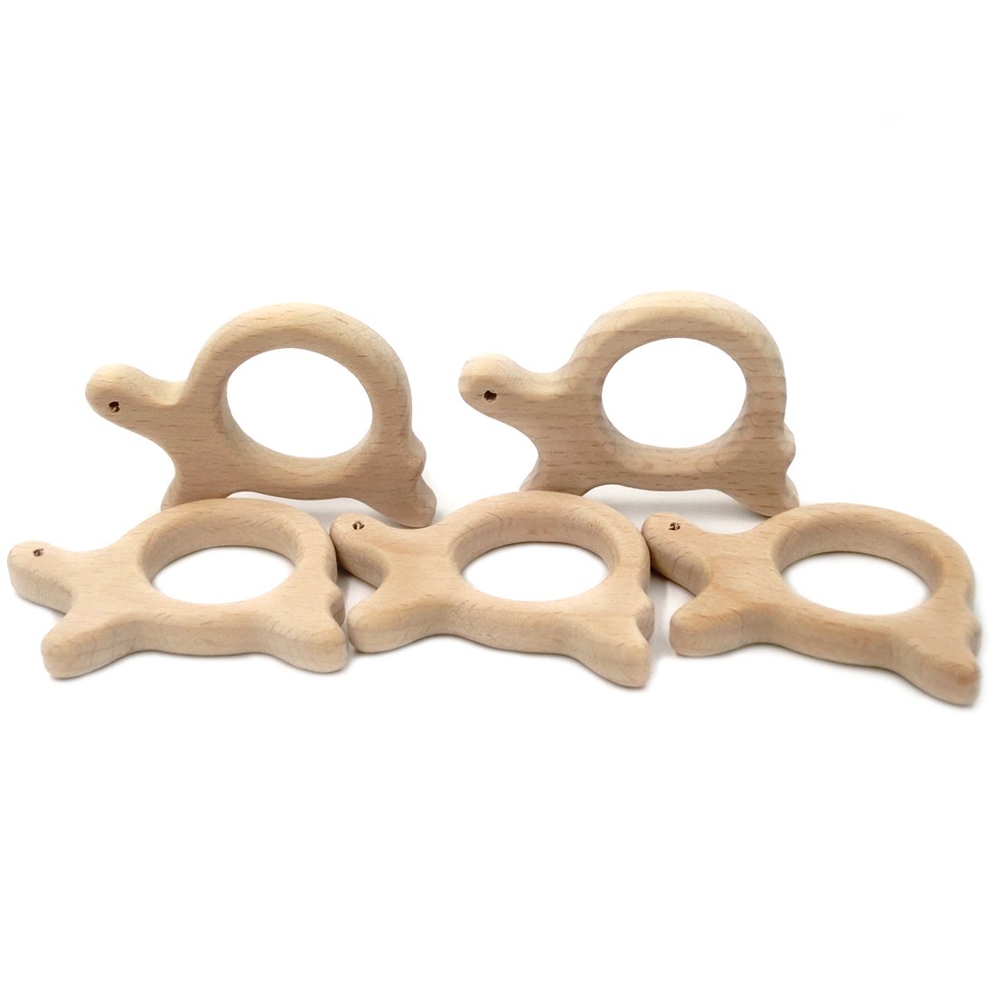 Coskiss 5pcs El caracol de madera / tortuga Colgante Mordedor ...