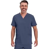 Cherokee Infinity Men's V-Neck Scrub Top with 3 Pockets and 360&deg; Stretch | Modern Fit, Moisture-Wicking 360&deg; Stretch, Rib-Knit Back Panels, Easy Care for Long Shifts, for Medical Professionals