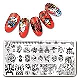 BORN PRETTY 1Pc Stamping Plate Opera Mask Pattern Rectangle Nail Art Image Plate Harunouta