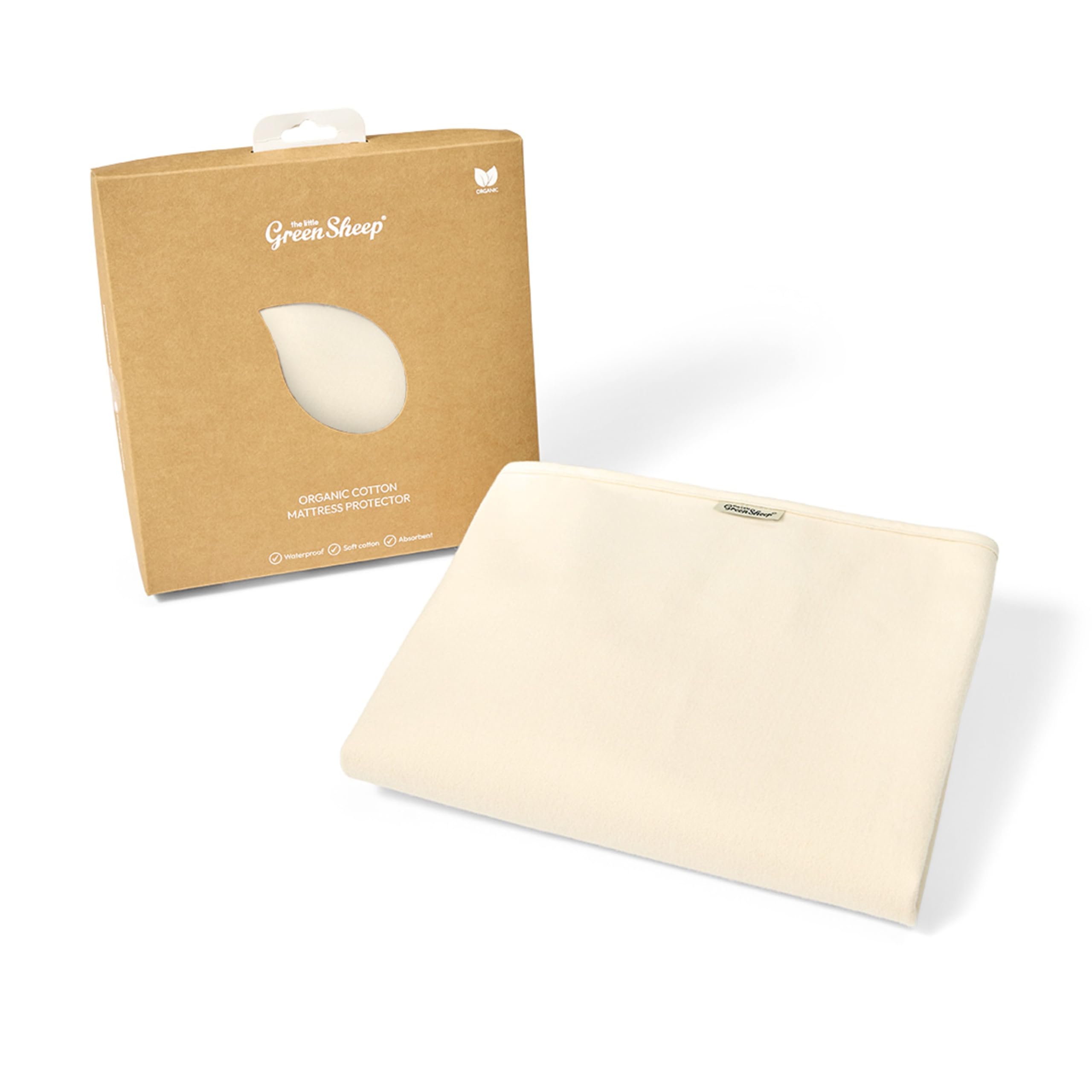 The Little Green Sheep Waterproof Mattress Protector - Cot Bed 70 x 140 cm