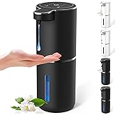 Automatic Soap Dispenser Touchless, USB Rechargeable Automatic Liquid Soap Dispenser, 12.8oz/380mL, 4 Level Adjustable, 1500mAh Smart Wall Mounted for Bathroom Kitchen Dish/Hand Soap