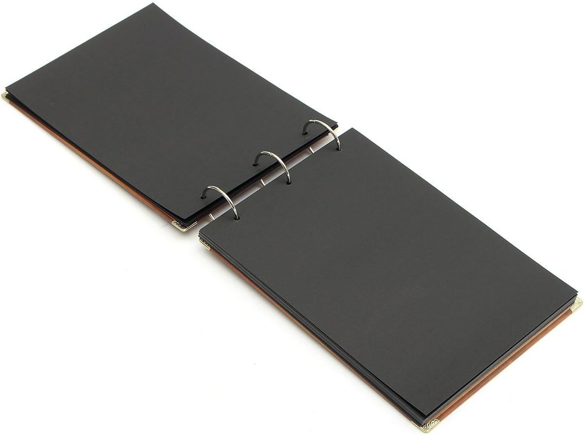 THXMADAM Scrapbook Black Paper 26.5x18.5CM 20 Sheets Extra Refill Page Black Paper for Scrapbook Photo Album 27x19CM (10.6'' x 7.48'') Version ’Director A','Quill Pen','I Love You','love You Forever' - Image 5
