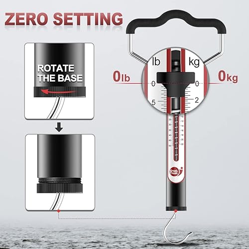 SNAIL TRAIL 20 LB 50 LB Aluminum Tube Spring Fish Scale with