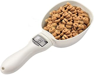 Zwini Digitale Löffelwaage, Digital Pet Food Scoop für Hunde und Katzen LCD-Display zur Messung von Tierfutter fünf Messeinheiten