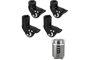 TIGA Wheel Kit Compatible with Ninja Fireside360 Outdoor Heater & Fire Pit — 2" Swivel Casters with Wheel Brake — PVC Quiet-Roll Tread — Move & Park on Hard Surfaces — Accessories for Ninja Fireside 360