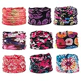 Headwear Head wrap Magic Scarf Headbands Sport Headband Wide Headbands Sweatband Bandana Mask 12-in-1 12PCS/9PCS/6PCS Multifunctional Headwear for Men and Women