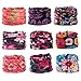 Wide Headbands Headwear Sport Sweatband for Men and Women,Workout,Yoga,12-in-1 12PCS/9PCS/6PCS Multifunction Magic Scarf