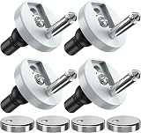 Ancable Quick Release Toilet Seat Hinges Top Fixings 4 Pack