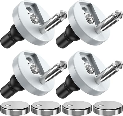 Ancable Quick Release Toilet Seat Hinges Top Fixings 4 Pack