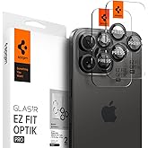 Spigen Camera Lens Screen Protector [GlasTR EZ Fit Optik Pro] Designed for iPhone 14 Pro Max/iPhone 14 Pro [Case Friendly] - Black [2 Pack]