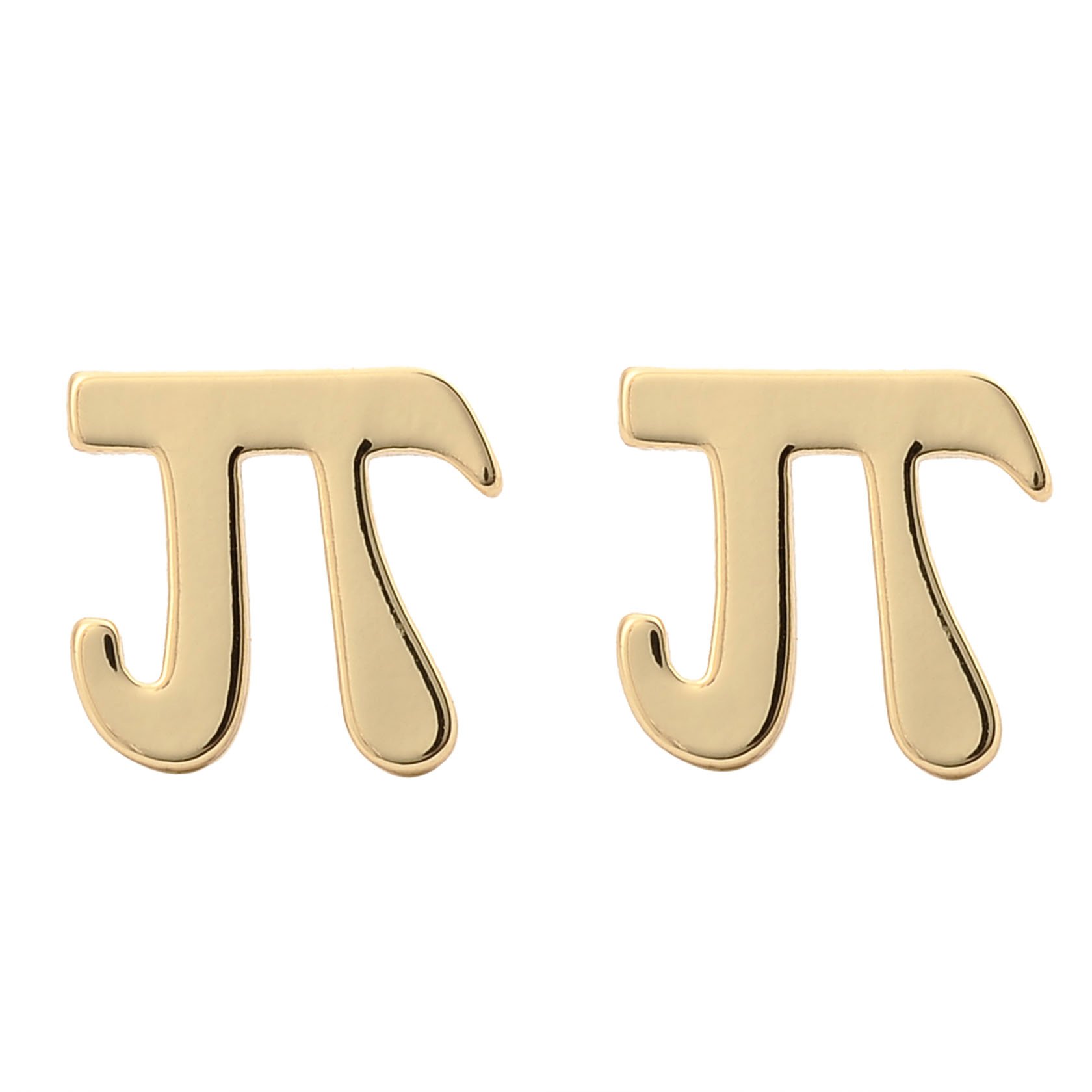 Minimanist Tiny π Stud Earring Fashion Math Symbol Ear Jewelry, Zinc Copper