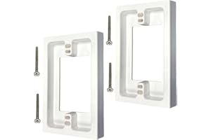 iMBAPrice BES1-2 (2-Pack) 1-Gang Non-Metallic Shallow Surface Box Extender, White