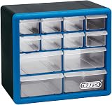 Draper 12 Drawer Organiser Storage Unit Plastic Wall Mountable view 1