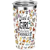 Animal Lovers Gifts for Women Tumbler Christmas Birthday Friendship Gifts for Women Friend Girl Bestie Animal Coffee Mug Stainless Steel Vacuum Insulated Double Wall Travel Cup with Lid 20oz
