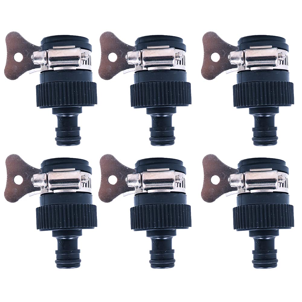 CENPEK 6Pcs Universal Water Faucet Hose Connector for Car Washing Garden Hose Quick Connect Fitting Tap Adapter
