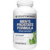 Nature's Wonder Men's Prostate Formula with Saw Palmetto, Beta-Sitosterol & Lycopene, 200 Softgels, 100 Days Supply