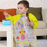 Vicloon 3Pcs Baby Bibs with Sleeves Waterproof Long Sleeve Bib Orange Purple view 5