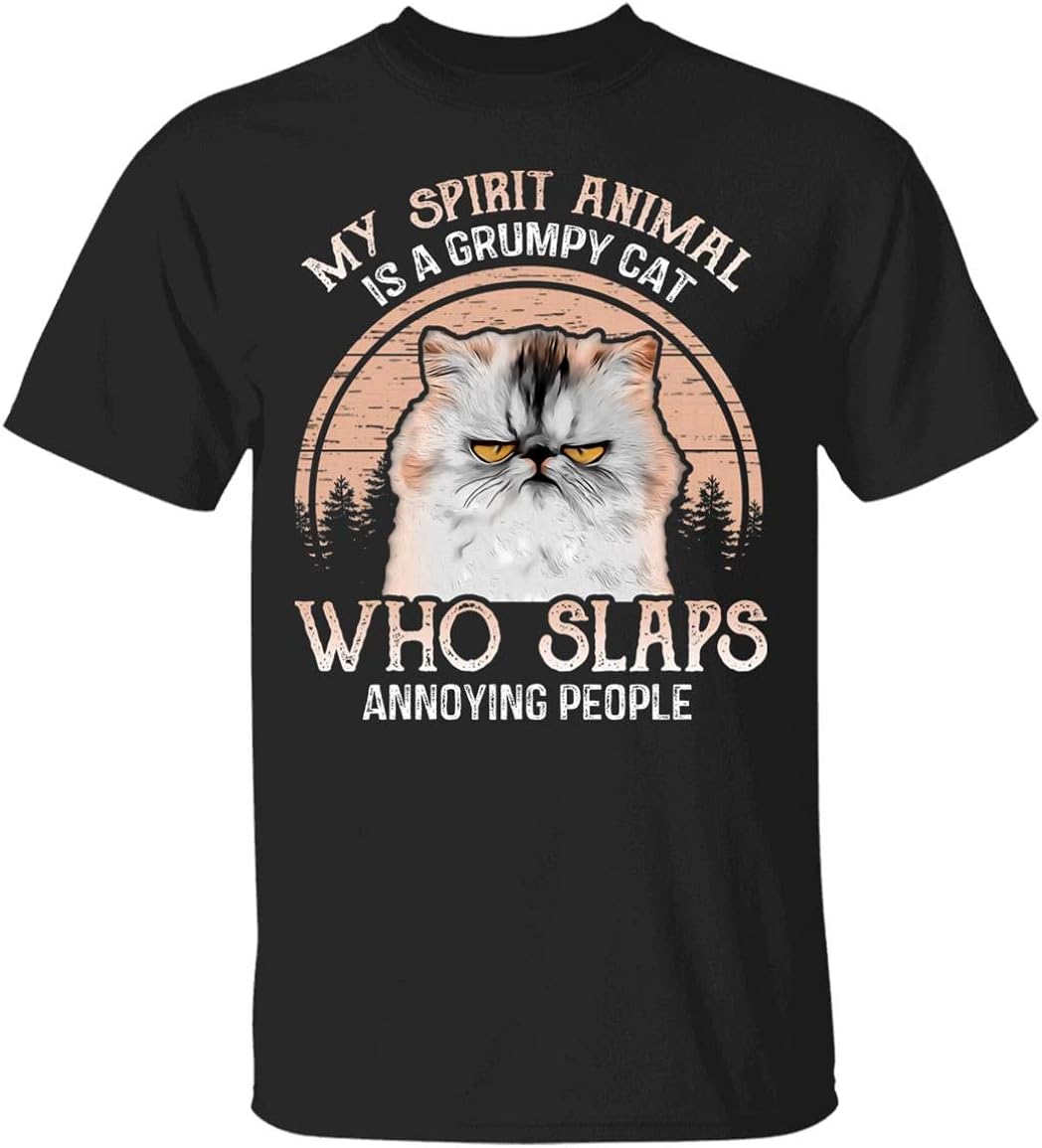My Spirit Animal is A GrumpyCat Who Slaps Annoying People TShirt
