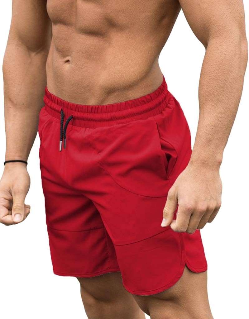 FLYFIREFLY Men's Gym Fitness Drying Workout Shorts Running Short Pants with Pockets: Clothing