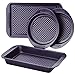 Farberware Nonstick Bakeware Set with Nonstick Cookie Sheet/Baking Sheet, Baking Pan and Cake Pans - 4 Piece, Purple