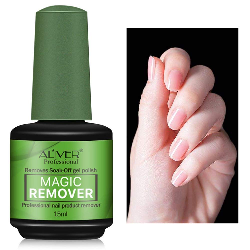 2Pack Magic Nail Polish Remover, Professional Easily & Quickly Removes Soak-Off Gel Nail Polish in 3-5 Minutes, Don't Hurt Nails : Beauty