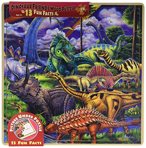MasterPieces / Fun Facts 48-Piece Wood Puzzle, Dinosaur Friends