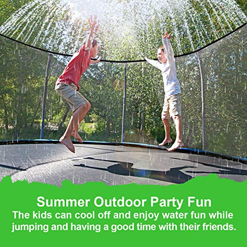 Landrip Trampoline Sprinkler,Trampoline Spray Water Park Fun Summer Outdoor Kids Water Sprinkler Game Toys Trampoline Accessories(32.8 Feet)