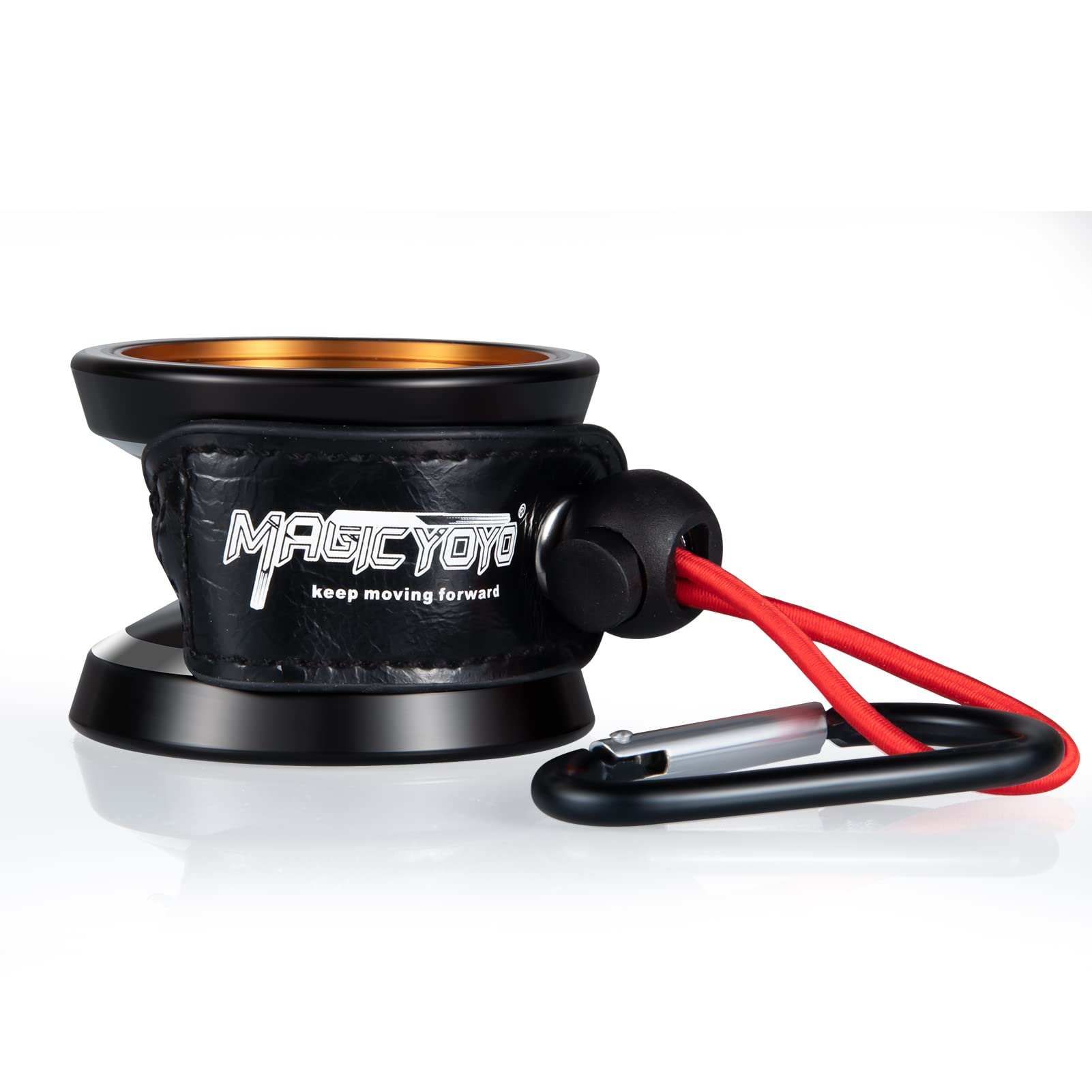 MAGICYOYO M001 Silencer Yo-yo Ball Aluminum 6061 Unresponsive Yo-yo M001 Black Yoyo with Yoyo Holster, Yoyo Glove, 12 Replacement Yoyo Strings