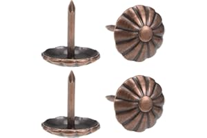 TSURPCAO Antique Upholstery Tacks,120PCS,Furniture Tacks Nails,7/16 Inch Upholstery Nails for Sofa, Chair, Bed and Other Furniture (Red Copper)