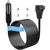 Naubluvo 12V/24V Car Refrigerator Power Cord 11.5FT, Cigarette Lighter Plug for Alpicool, Bodega, Euhomy, BougeRV, ARB, Dometic, ICECO, Setpower, JoyTutus Portable Freezer, 16 AWG DC Power Cord