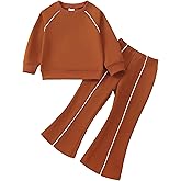 Mioglrie Toddler Girl Clothes 2T 3T 4T 5T 6T Girl Clothes 2Pcs Kids Sweatsuit Fall Winter Sweatshirt Little Clothing Set