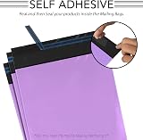 iSOUL 100 Mixed Mailing Poly Bags 6 x9 to 12 x16 Self Seal Purple view 2