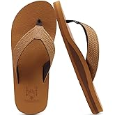 KuaiLu Men's Flip Flops Arch Support Summer Beach Pool Water Thong Sandals Waterproof Rubber Walking Shoes