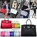 SanMario Designer Handbag Top Handle Padlock Women's Leather Bag with Silver Hardware