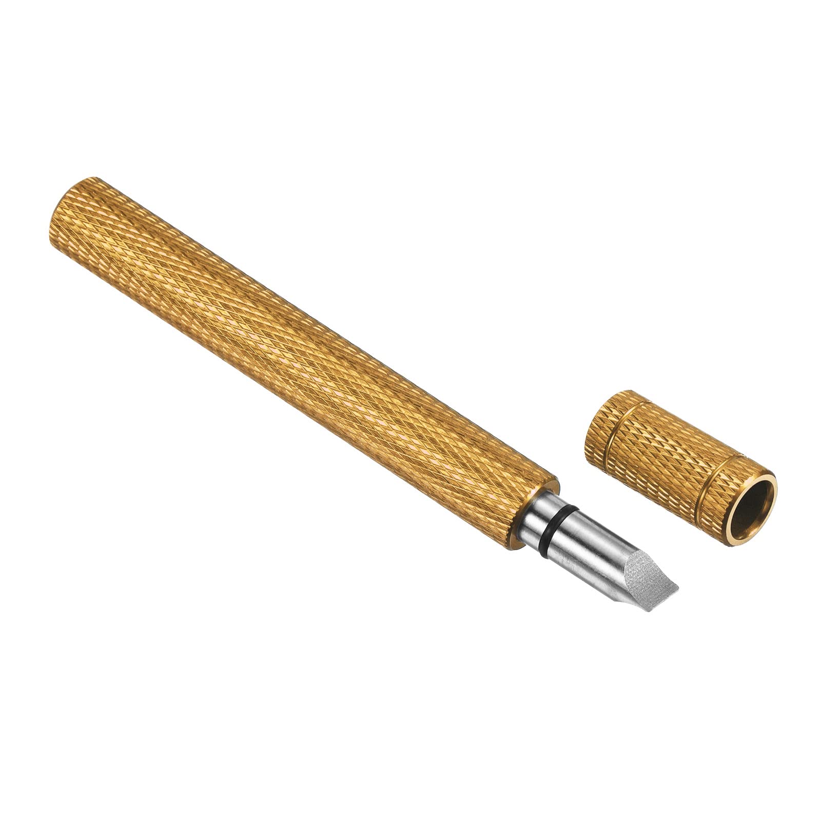 PATIKIL Golf Club Groove Sharpener, U V Type Square Re-Grooving Tool Golf Club Cleaning for Golf Irons Wedges Utility Clubs, Gold