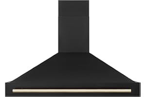 ZLINE 48" Black Stainless Steel Range Hood with Polished Gold Handle (BS655Z-48-G)
